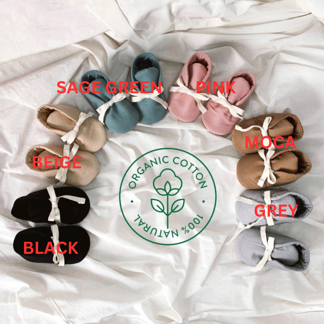 Organic Cotton Hi-Top Baby Booties