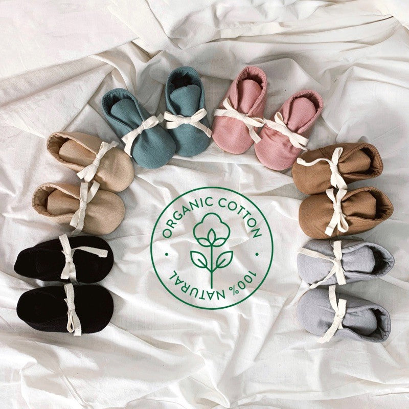 Organic Cotton Hi-Top Baby Booties