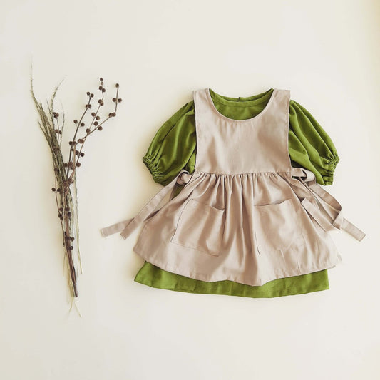 Giso Linen Pinafore Apron Set