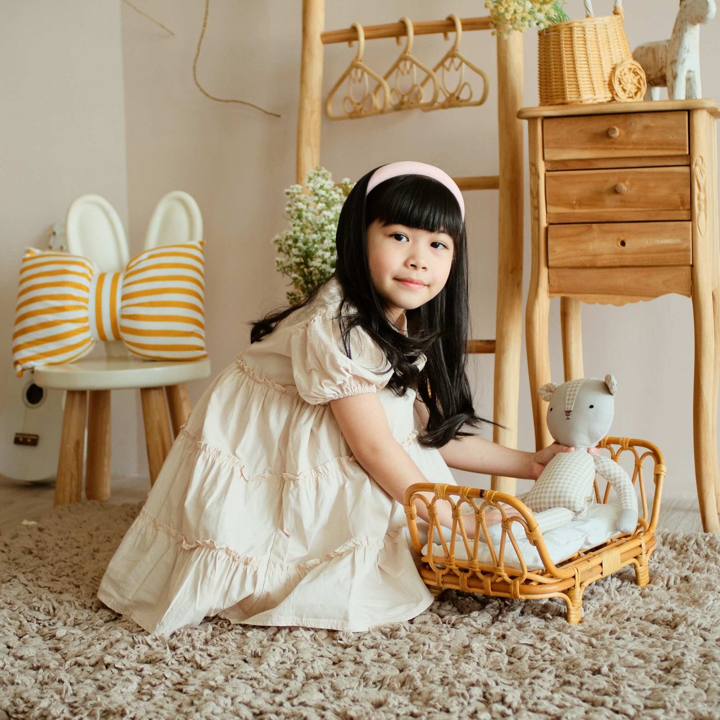 Rattan Doll Bed - Baby Doll Crib