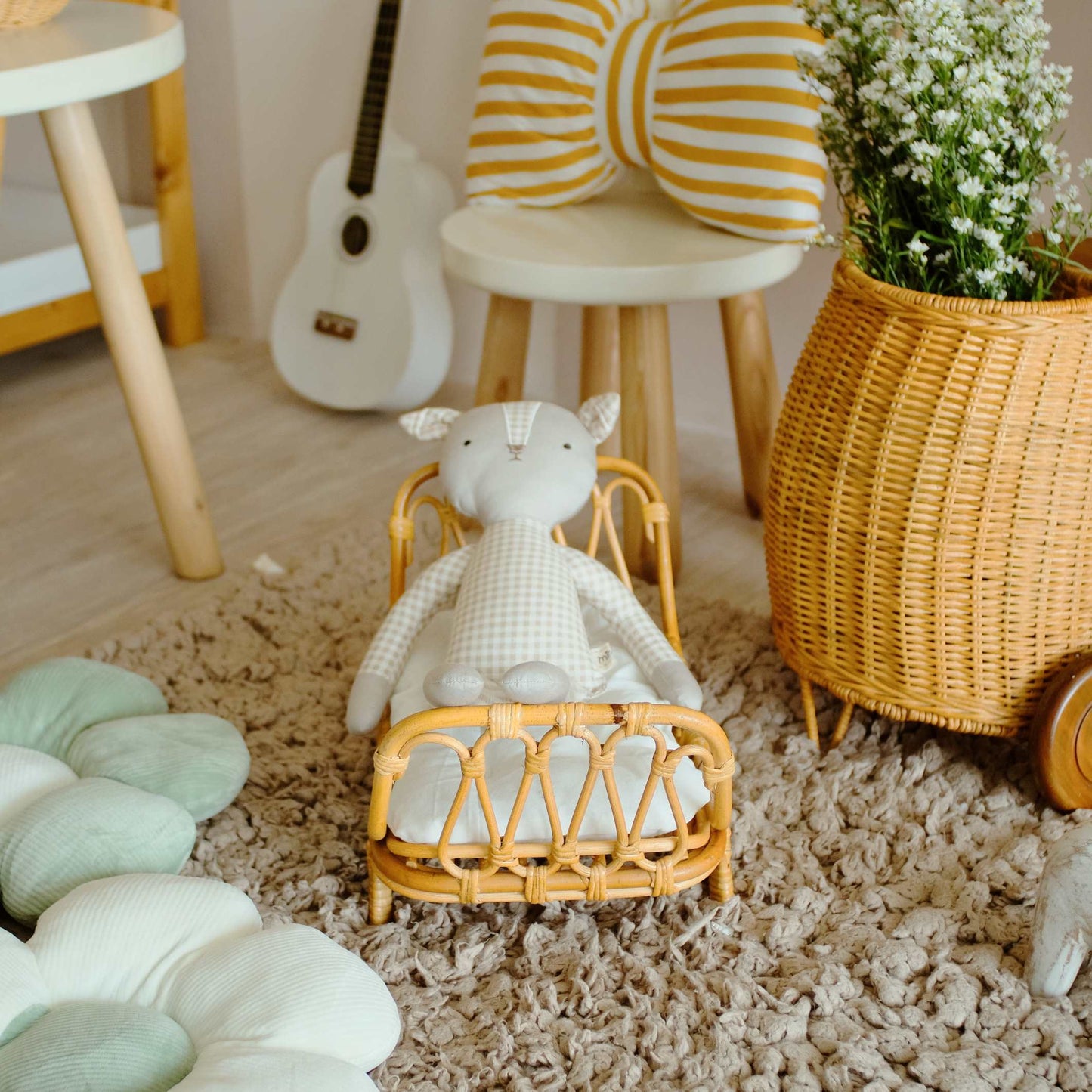 Rattan Doll Bed - Baby Doll Crib