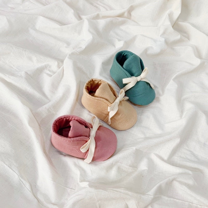 Organic Cotton Hi-Top  Baby Booties