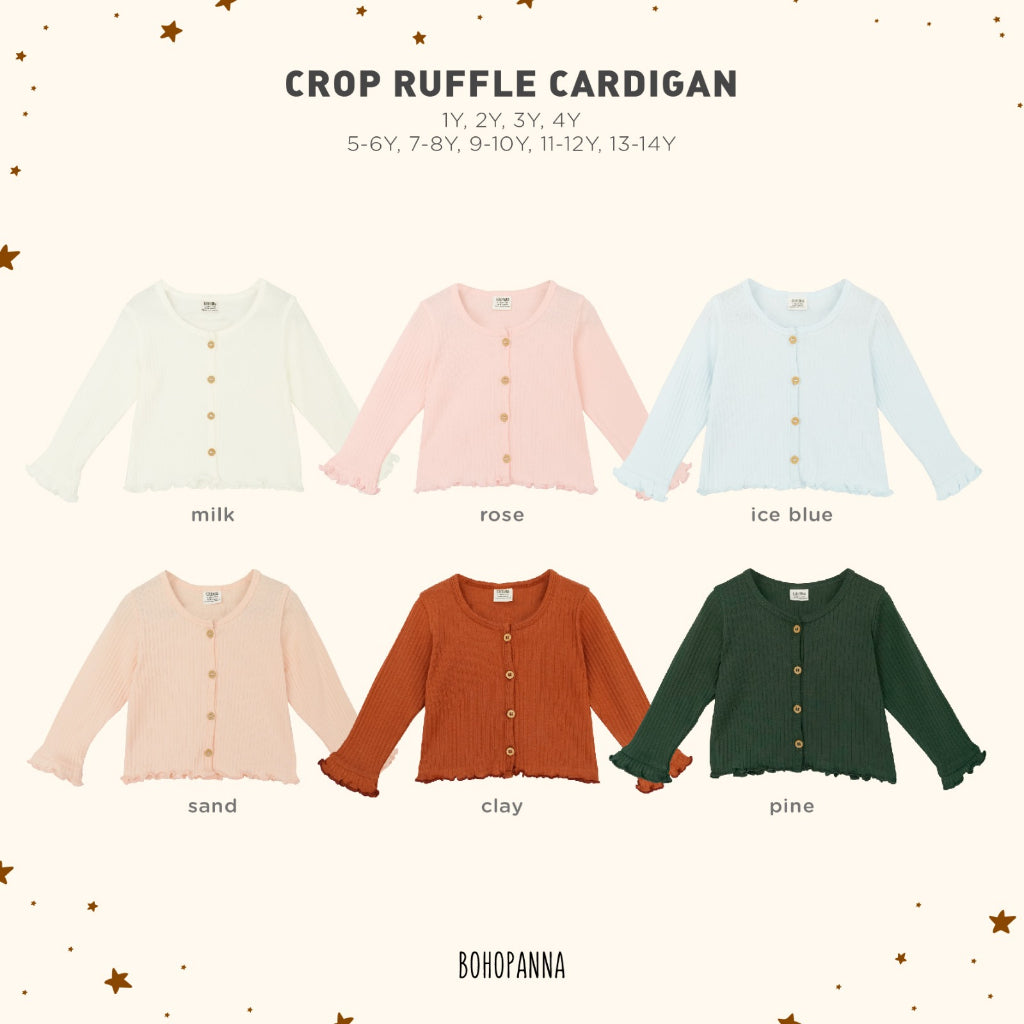 Crop Ruffle Cardigan